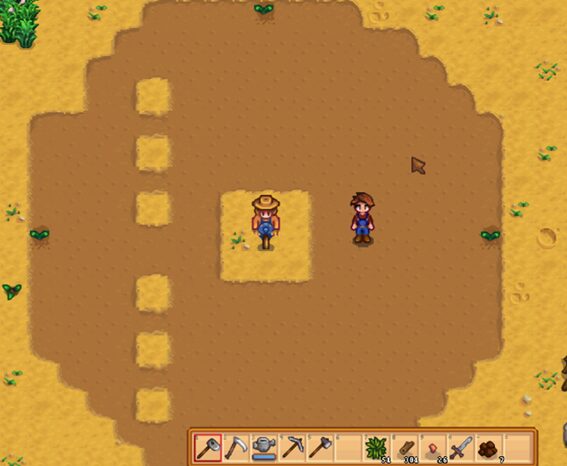 Stardew Valley カカシ 有効範囲　測定方法