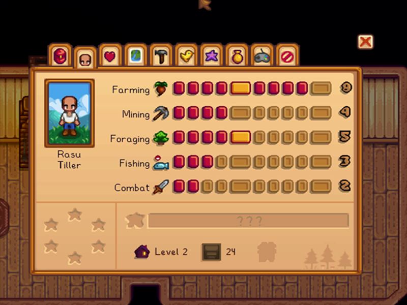 Stardew Valley, Skills, guide