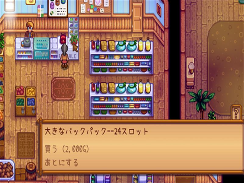 Stardew Valley, バックパック