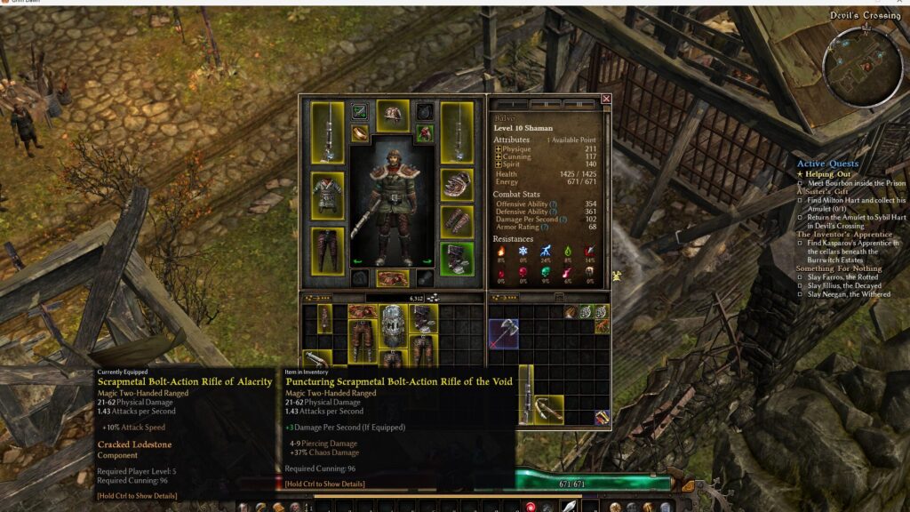 Grim Dawn, Equipment, Item Selection Criteria