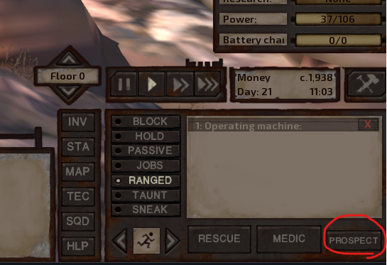 Kenshi, Prospecting