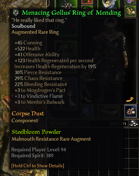 Grim Dawn, Gollus' Ring, Warder